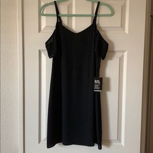 Express Cold Shoulder Fit and Flare Dress